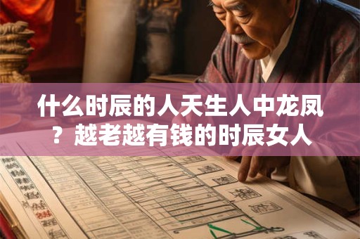 什么时辰的人天生人中龙凤？越老越有钱的时辰女人