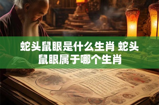 蛇头鼠眼是什么生肖 蛇头鼠眼属于哪个生肖