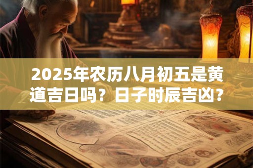 2025年农历八月初五是黄道吉日吗？日子时辰吉凶？