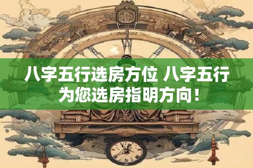 八字五行选房方位 八字五行 为您选房指明方向！
