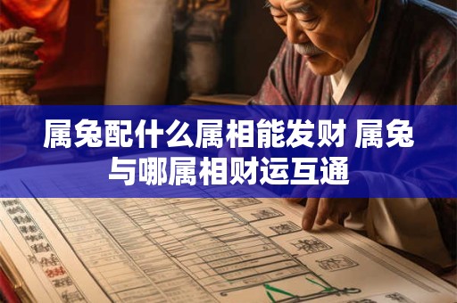 属兔配什么属相能发财 属兔与哪属相财运互通