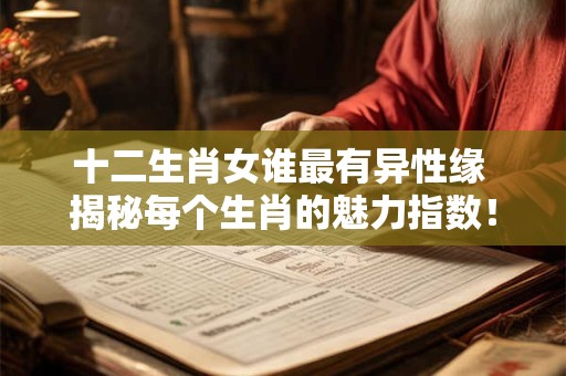 十二生肖女谁最有异性缘 揭秘每个生肖的魅力指数！