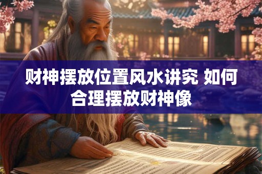 财神摆放位置风水讲究 如何合理摆放财神像