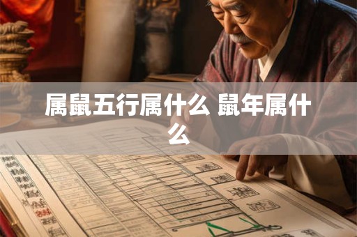 属鼠五行属什么 鼠年属什么