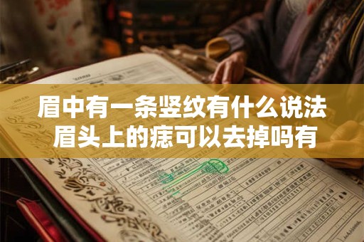 眉中有一条竖纹有什么说法 眉头上的痣可以去掉吗有讲究吗