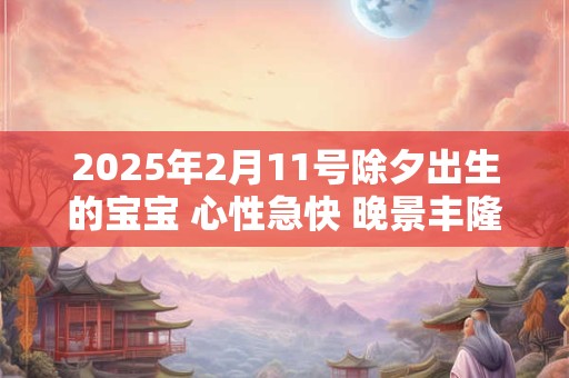 2025年2月11号除夕出生的宝宝 心性急快 晚景丰隆
