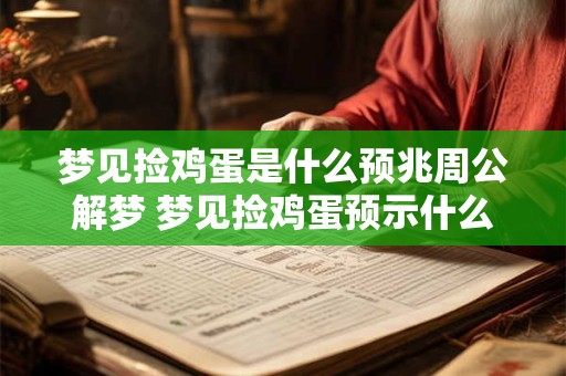 梦见捡鸡蛋是什么预兆周公解梦 梦见捡鸡蛋预示什么