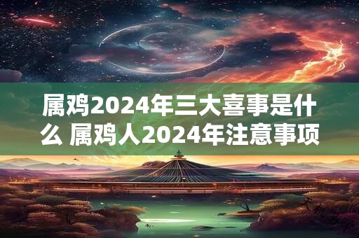 属鸡2024年三大喜事是什么 属鸡人2024年注意事项