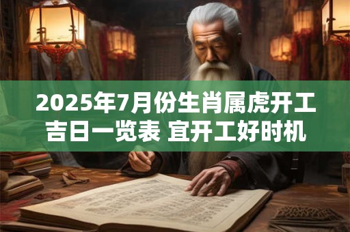 2025年7月份生肖属虎开工吉日一览表 宜开工好时机