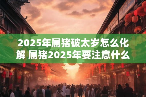 2026年属猪破太岁怎么化解 属猪2026年要注意什么
