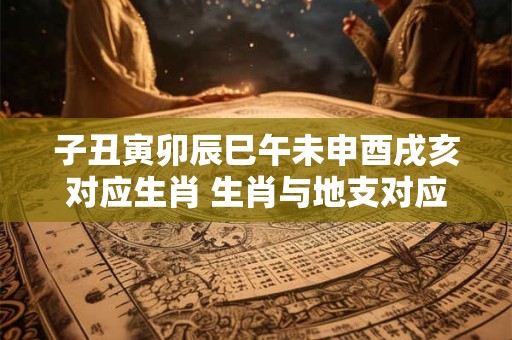 子丑寅卯辰巳午未申酉戌亥对应生肖 生肖与地支对应关系是什么