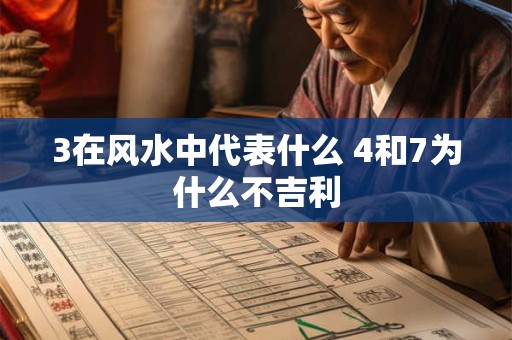 3在风水中代表什么 4和7为什么不吉利
