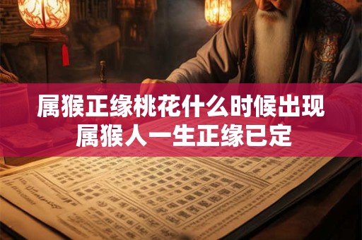 属猴正缘桃花什么时候出现 属猴人一生正缘已定