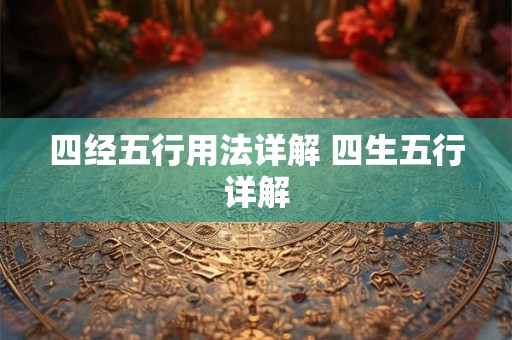 四经五行用法详解 四生五行详解