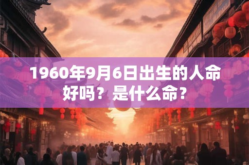 1960年9月6日出生的人命好吗？是什么命？