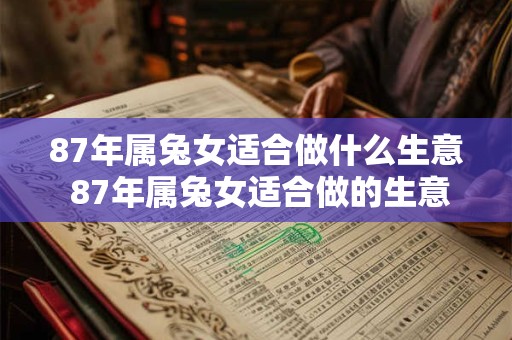 87年属兔女适合做什么生意 87年属兔女适合做的生意