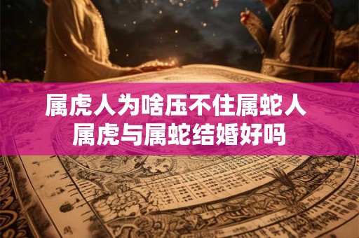 属虎人为啥压不住属蛇人 属虎与属蛇结婚好吗