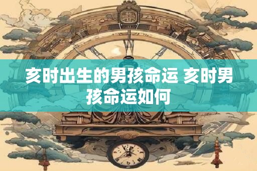 亥时出生的男孩命运 亥时男孩命运如何