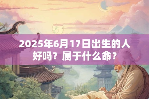 2025年6月17日出生的人好吗？属于什么命？