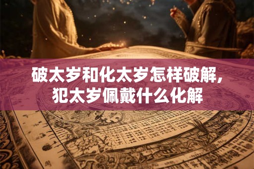 破太岁和化太岁怎样破解,犯太岁佩戴什么化解