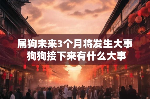 属狗未来3个月将发生大事 狗狗接下来有什么大事