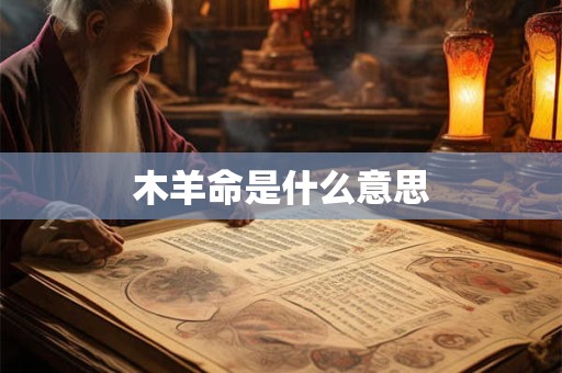木羊命是什么意思