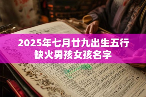 2025年七月廿九出生五行缺火男孩女孩名字