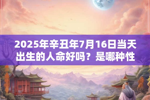 2025年辛丑年7月16日当天出生的人命好吗？是哪种性格