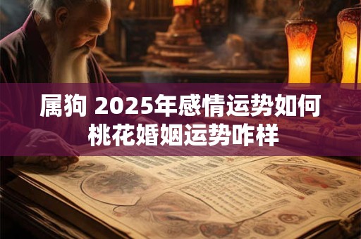 属狗 2025年感情运势如何 桃花婚姻运势咋样