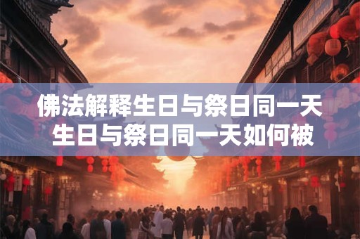 佛法解释生日与祭日同一天 生日与祭日同一天如何被佛法解释