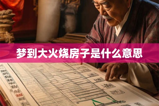 梦到大火烧房子是什么意思