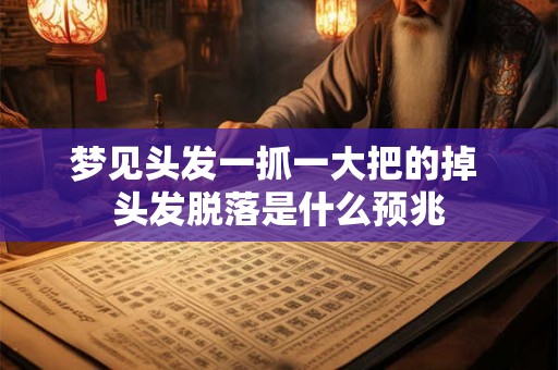 梦见头发一抓一大把的掉 头发脱落是什么预兆
