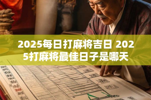 2025每日打麻将吉日 2025打麻将最佳日子是哪天