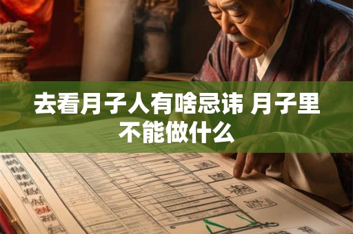 去看月子人有啥忌讳 月子里不能做什么