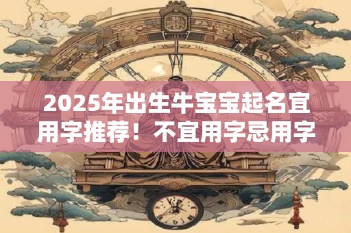 2025年出生牛宝宝起名宜用字推荐！不宜用字忌用字大全