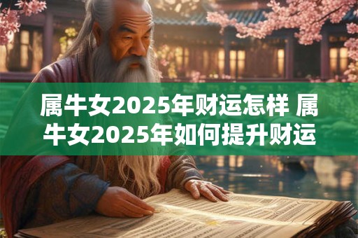 属牛女2025年财运怎样 属牛女2025年如何提升财运