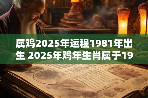 属鸡2025年运程1981年出生 2025年鸡年生肖属于1981年的人运势如何