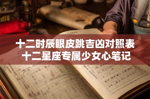 十二时辰眼皮跳吉凶对照表 十二星座专属少女心笔记本