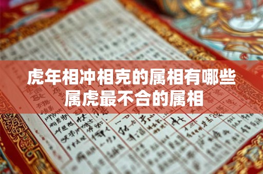 虎年相冲相克的属相有哪些 属虎最不合的属相