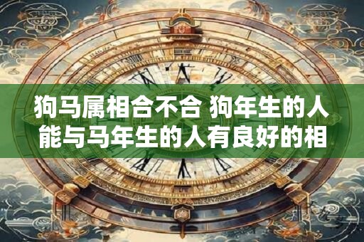 狗马属相合不合 狗年生的人能与马年生的人有良好的相处吗