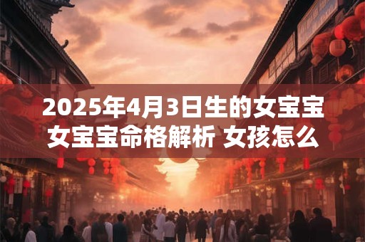 2025年4月3日生的女宝宝女宝宝命格解析 女孩怎么八字取名