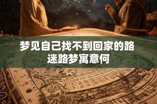 梦见自己找不到回家的路 迷路梦寓意何