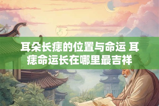 耳朵长痣的位置与命运 耳痣命运长在哪里最吉祥