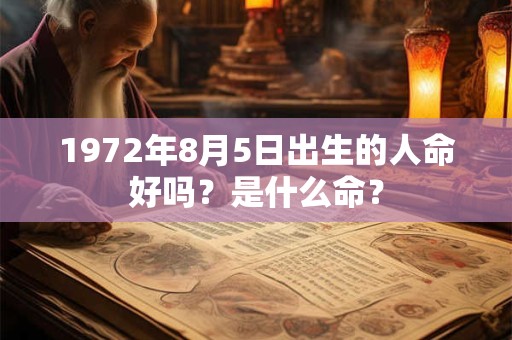 1972年8月5日出生的人命好吗？是什么命？