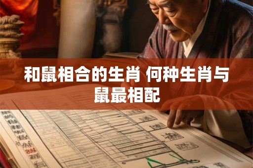和鼠相合的生肖 何种生肖与鼠最相配
