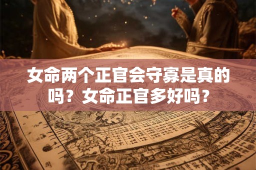 女命两个正官会守寡是真的吗？女命正官多好吗？