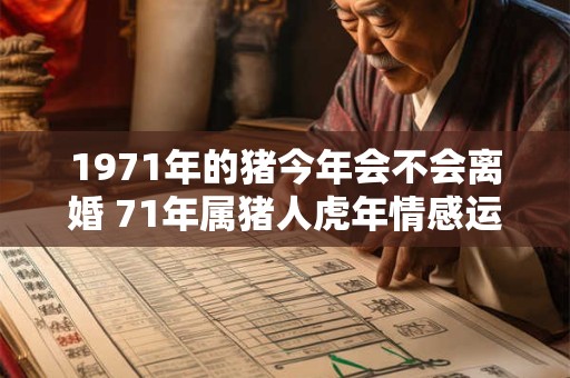 1971年的猪今年会不会离婚 71年属猪人虎年情感运势