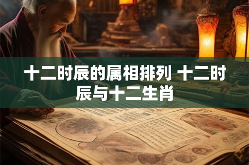 十二时辰的属相排列 十二时辰与十二生肖