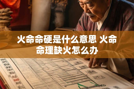 火命命硬是什么意思 火命命理缺火怎么办