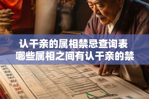 认干亲的属相禁忌查询表 哪些属相之间有认干亲的禁忌